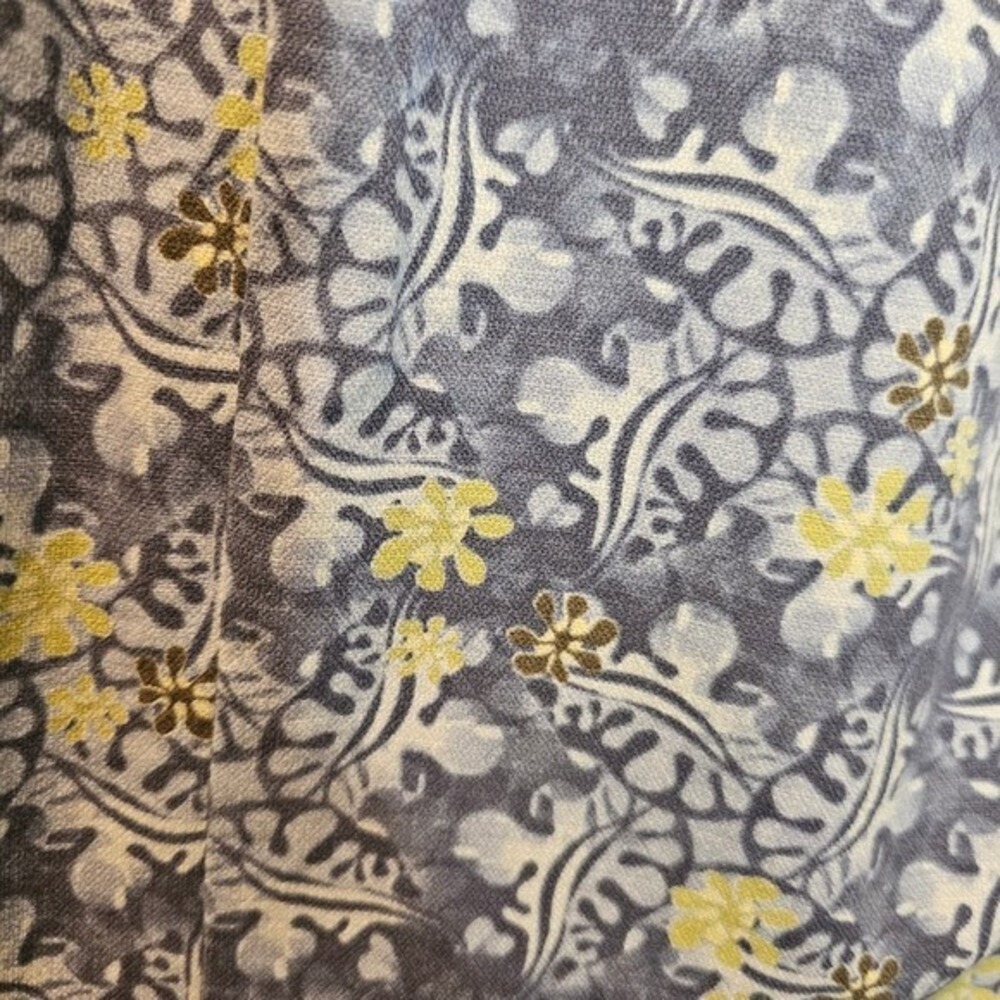 Columbia Silk Blend Blue Green Coastal Grandma‎ Floral Midi Size Large - Picture 7 of 11